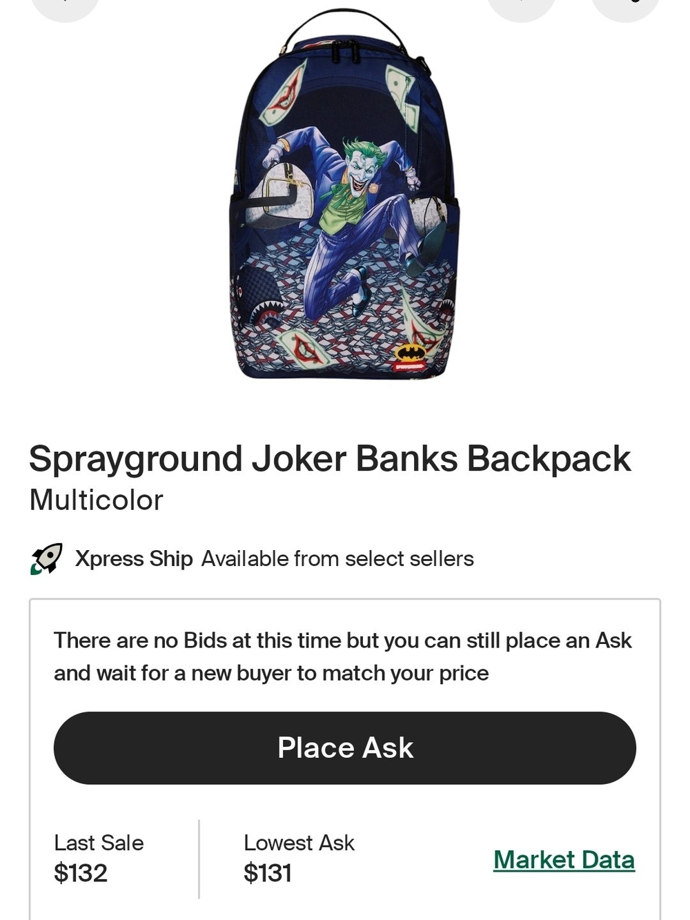 Sprayground Navy Blue Green Multicolor Joker Backpack